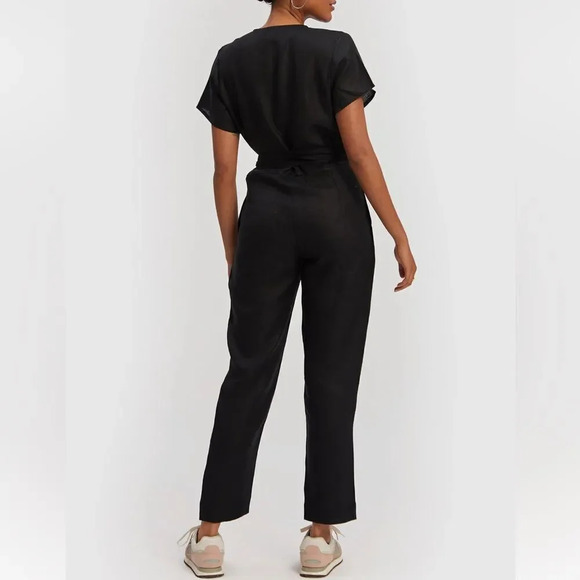 NEW Madewell X Reistor Cropped Wrap linen Jumpsuit - Picture 4 of 12